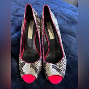 STELLA McCarthy NEON & Snakeskin 4 inch heels these shoes are sensational!